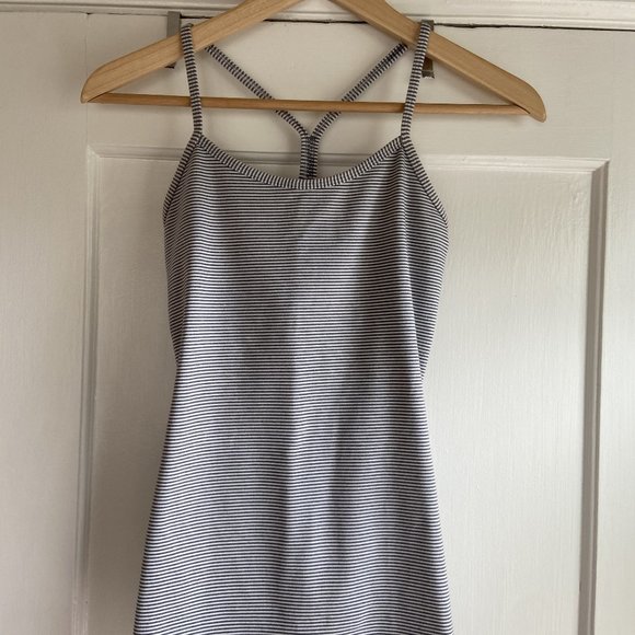 lululemon Yoga Top, Grey/White Stripe, XS/S - Picture 1 of 3